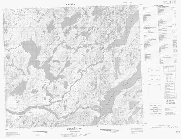 Ugjoktok Bay Topographic map 013N02 at 1:50,000 Scale