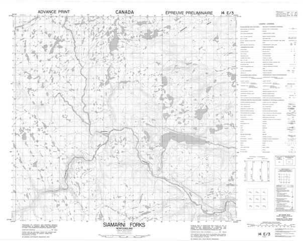 Siamarni Forks Topographic map 014E03 at 1:50,000 Scale