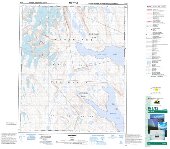 No Title Topographic map 016E12 at 1:50,000 Scale