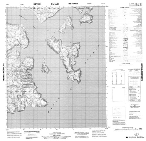 No Title Topographic map 016E16 at 1:50,000 Scale