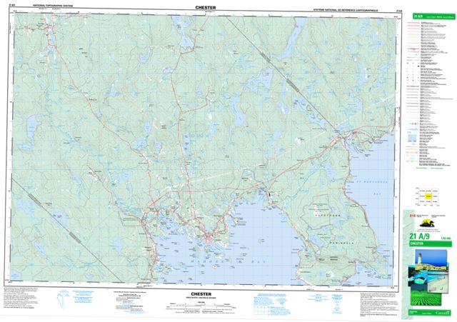 Chester Topographic map 021A09 at 1:50,000 Scale