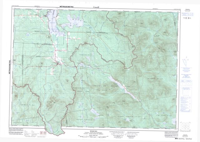 Woburn Topographic map 021E07 at 1:50,000 Scale
