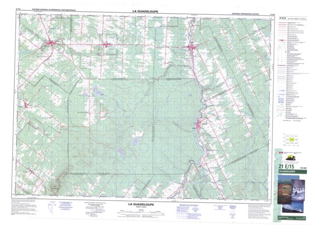 La Guadeloupe Topographic map 021E15 at 1:50,000 Scale