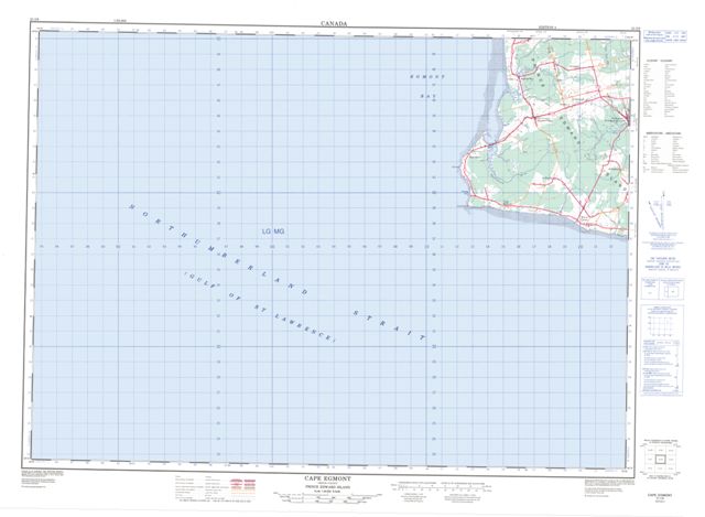 Cape Egmont Topographic map 021I08 at 1:50,000 Scale