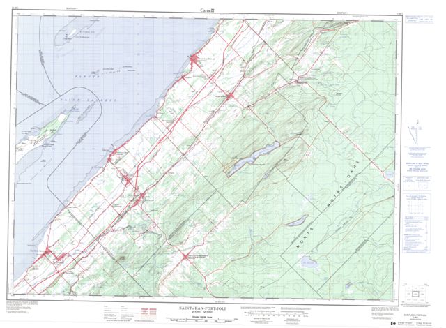 Saint-Jean-Port-Joli Topographic map 021M01 at 1:50,000 Scale