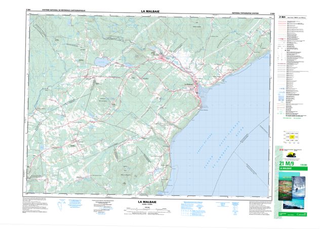 La Malbaie Topographic map 021M09 at 1:50,000 Scale