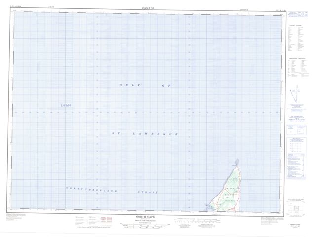 North Cape Topographic map 021P01 at 1:50,000 Scale