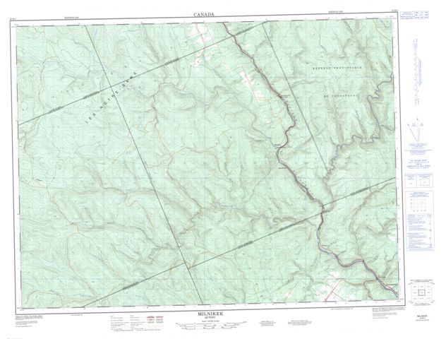 Milnikek Topographic map 022B03 at 1:50,000 Scale