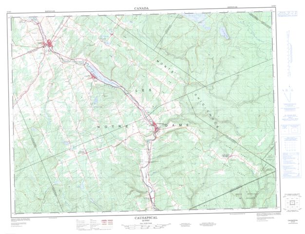 Causapscal Topographic map 022B06 at 1:50,000 Scale