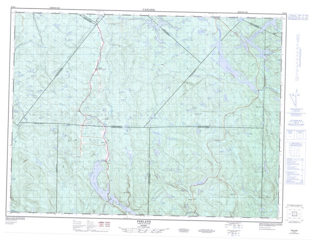 Ferland Topographic map 022D02 at 1:50,000 Scale
