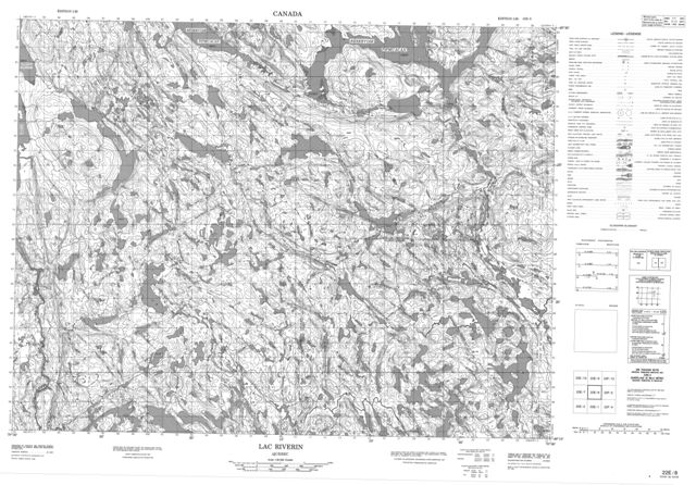 Lac Riverin Topographic map 022E08 at 1:50,000 Scale