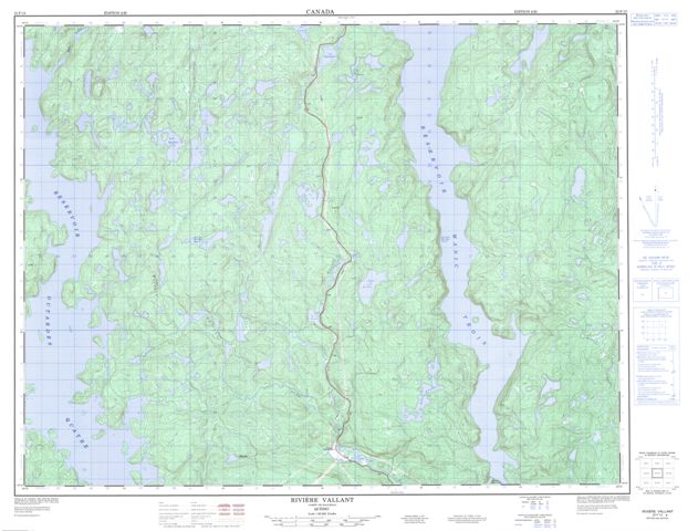 Riviere Vallant Topographic map 022F15 at 1:50,000 Scale
