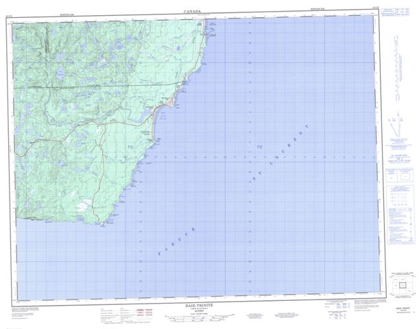 Baie-Trinite Topographic map 022G06 at 1:50,000 Scale