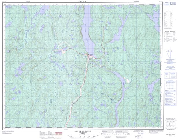Lac De La Cache Topographic map 022K10 at 1:50,000 Scale