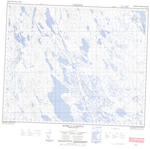 Riviere A La Fringue Topographic map 023A13 at 1:50,000 Scale