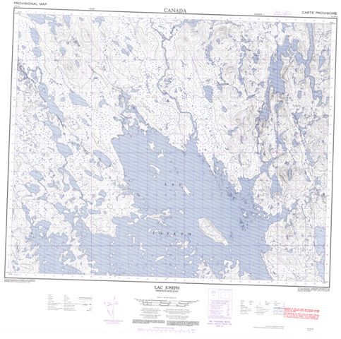 Lac Joseph Topographic map 023A14 at 1:50,000 Scale