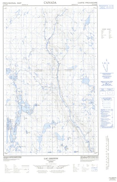 Lac Griffon Topographic map 023C02E at 1:50,000 Scale