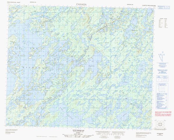 Nitchequon Topographic map 023E02 at 1:50,000 Scale