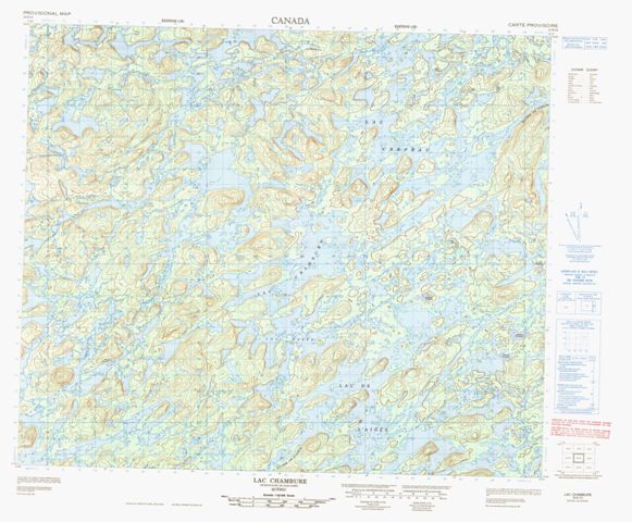 Lac Chambure Topographic map 023E15 at 1:50,000 Scale