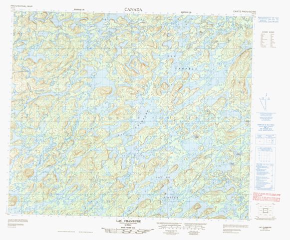 Lac Chambure Topographic map 023E15 at 1:50,000 Scale