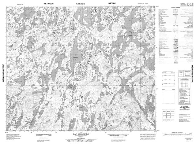 Lac Maggiolo Topographic map 023F07 at 1:50,000 Scale