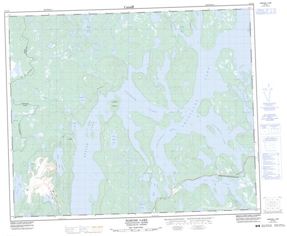 Wabush Lake Topographic map 023G02 at 1:50,000 Scale