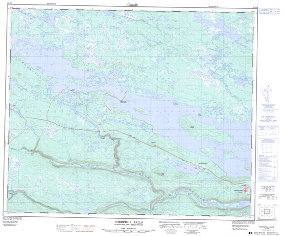 Churchill Falls Topographic map 023H09 at 1:50,000 Scale