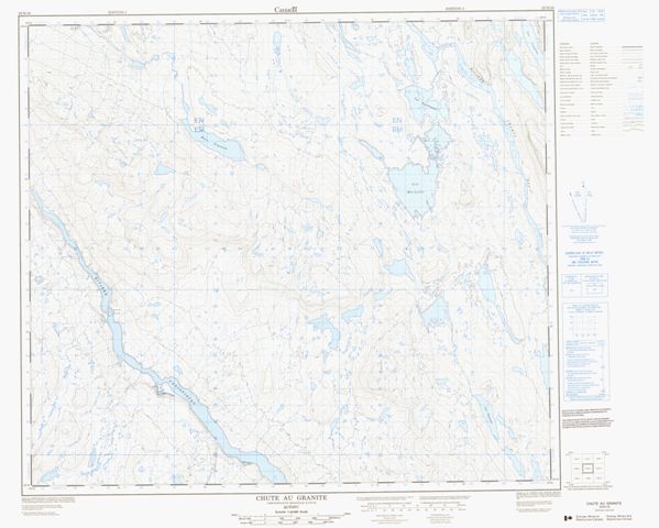Chute Au Granite Topographic map 023N16 at 1:50,000 Scale