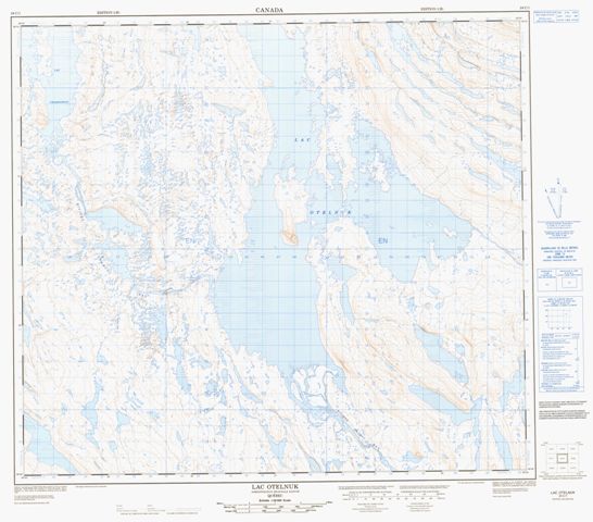 Lac Otelnuk Topographic map 024C01 at 1:50,000 Scale