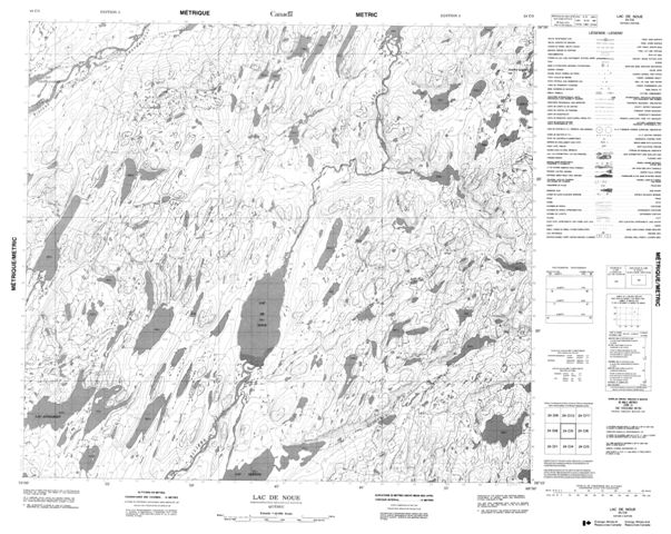 Lac De Noue Topographic map 024C05 at 1:50,000 Scale
