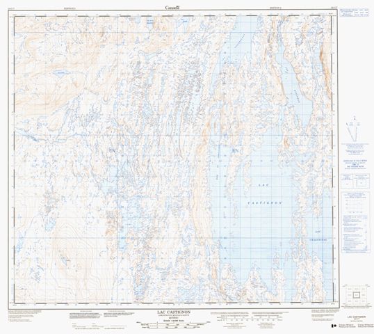Lac Castignon Topographic map 024C07 at 1:50,000 Scale
