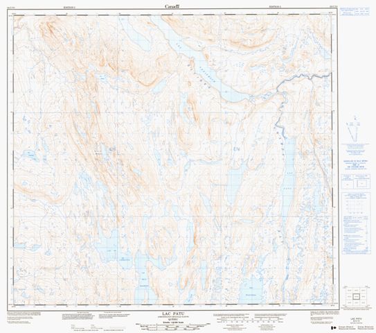 Lac Patu Topographic map 024C10 at 1:50,000 Scale