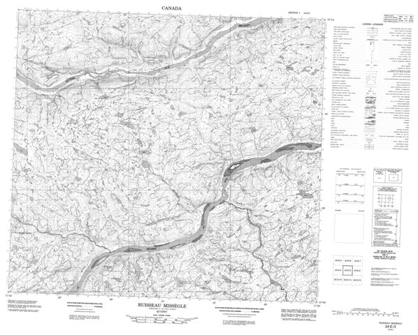 Ruisseau Missegle Topographic map 024E03 at 1:50,000 Scale