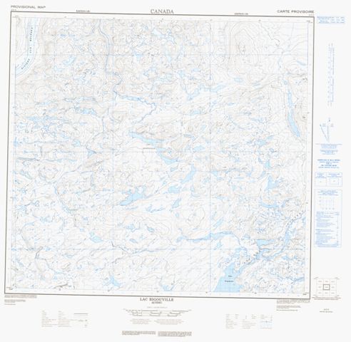 Lac Rigouville Topographic map 024E08 at 1:50,000 Scale