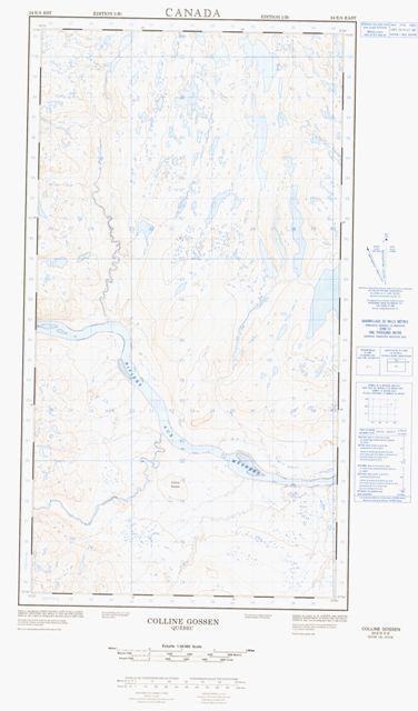 Colline Gossen Topographic map 024E09E at 1:50,000 Scale