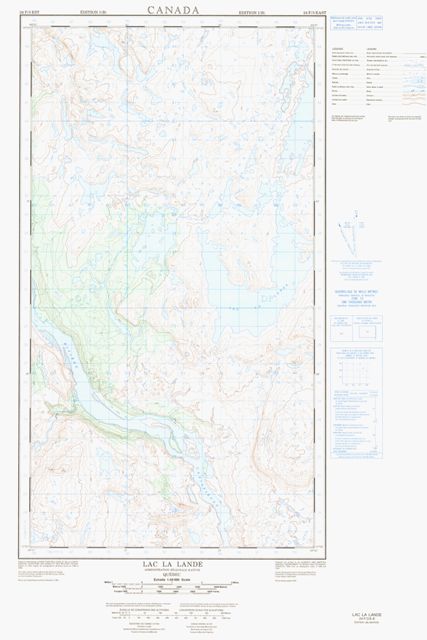 Lac La Lande Topographic map 024F03E at 1:50,000 Scale