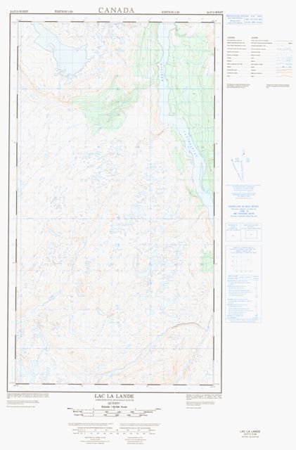 Lac La Lande Topographic map 024F03W at 1:50,000 Scale