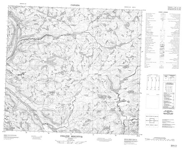 Colline Misurtuq Topographic map 024H11 at 1:50,000 Scale