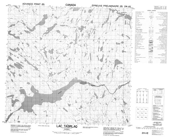 Lac Tasirlaq Topographic map 024I02 at 1:50,000 Scale