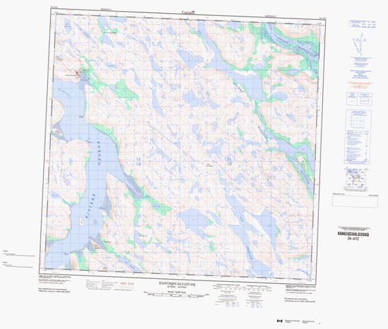 Kangiqsualujjuaq Topographic map 024I12 at 1:50,000 Scale