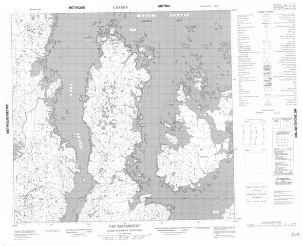 Cap Assaasijuup Topographic map 024J05 at 1:50,000 Scale
