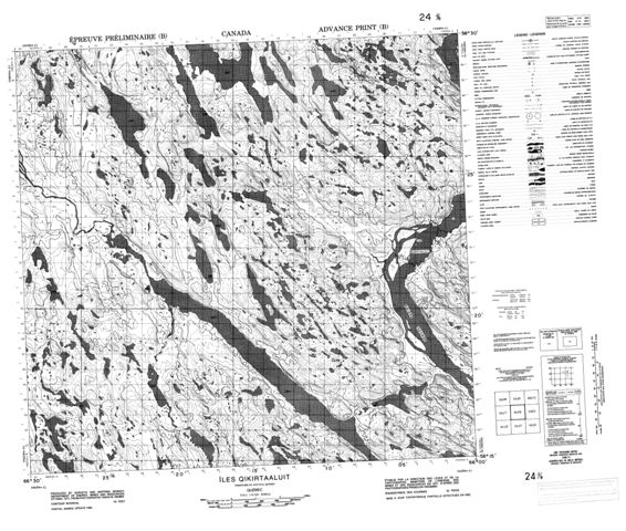 Iles Qikirtaaluit Topographic map 024J08 at 1:50,000 Scale