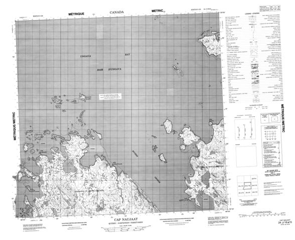 Cap Naujaat Topographic map 024J16 at 1:50,000 Scale