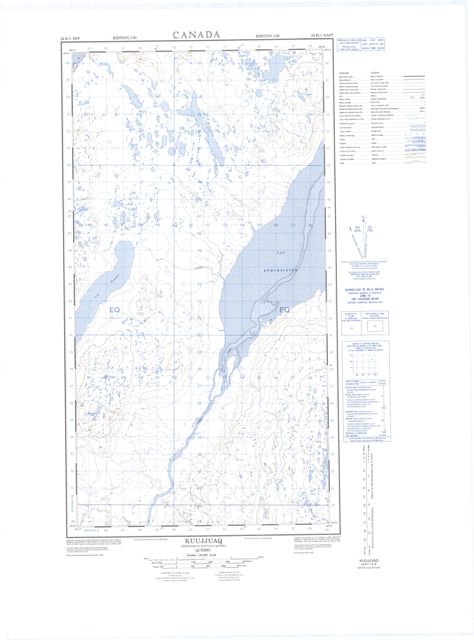 Kuujjuaq Topographic map 024K01E at 1:50,000 Scale