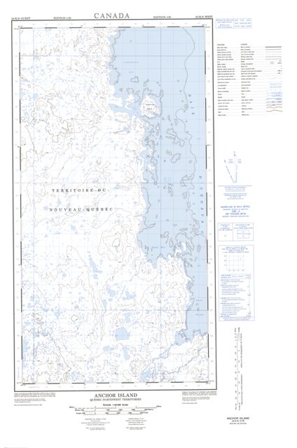Anchor Island Topographic map 024K09W at 1:50,000 Scale