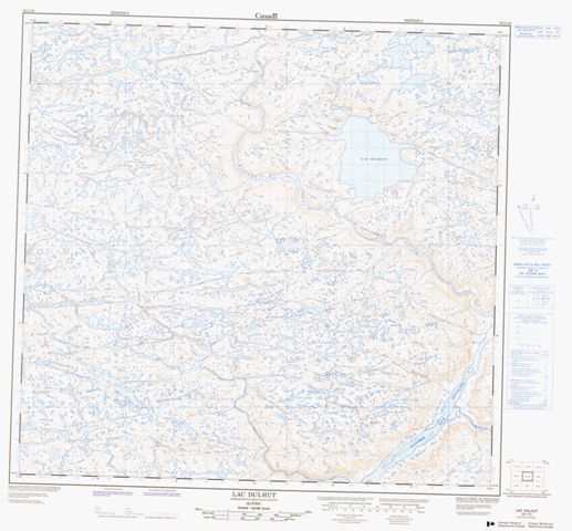Lac Dulhut Topographic map 024L10 at 1:50,000 Scale