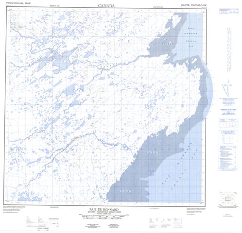 Baie De Bonnard Topographic map 024N12 at 1:50,000 Scale