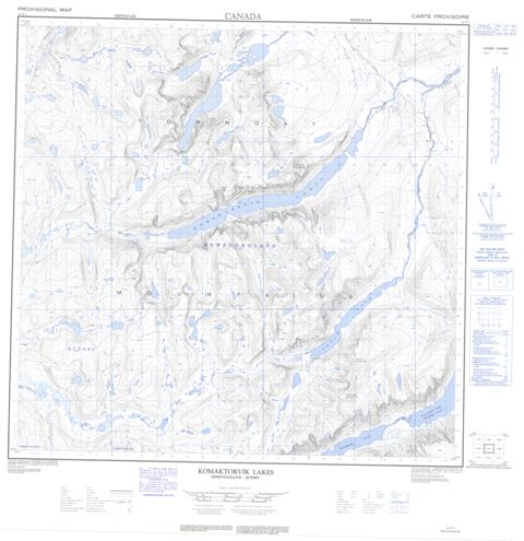 Komaktorvik Lakes Topographic map 024P01 at 1:50,000 Scale
