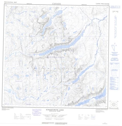 Komaktorvik Lakes Topographic map 024P01 at 1:50,000 Scale