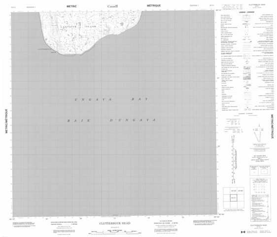 Clutterbuck Head Topographic map 025C01 at 1:50,000 Scale
